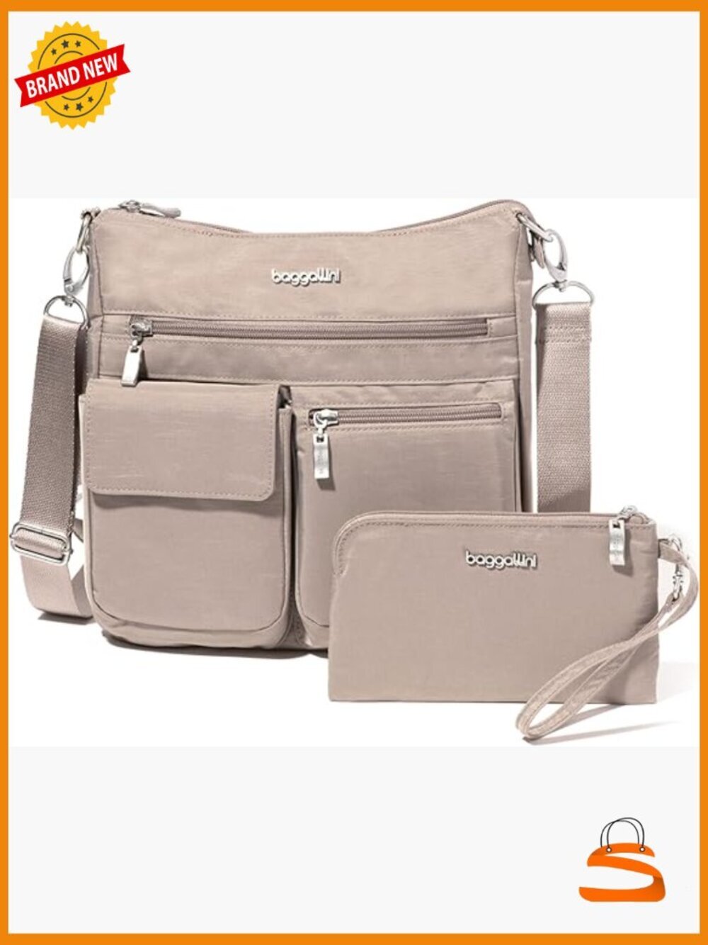 Slim Crossbody Bag with RFID Blocking, Adjustable Strap, Lightweight Nylon